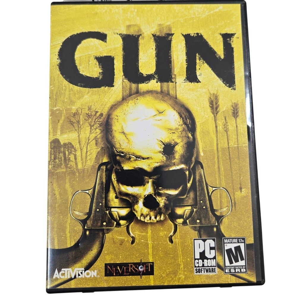 GUN PC Game 2005 3‎ Disc Set Neversoft Activision Vintage Western (CIB)